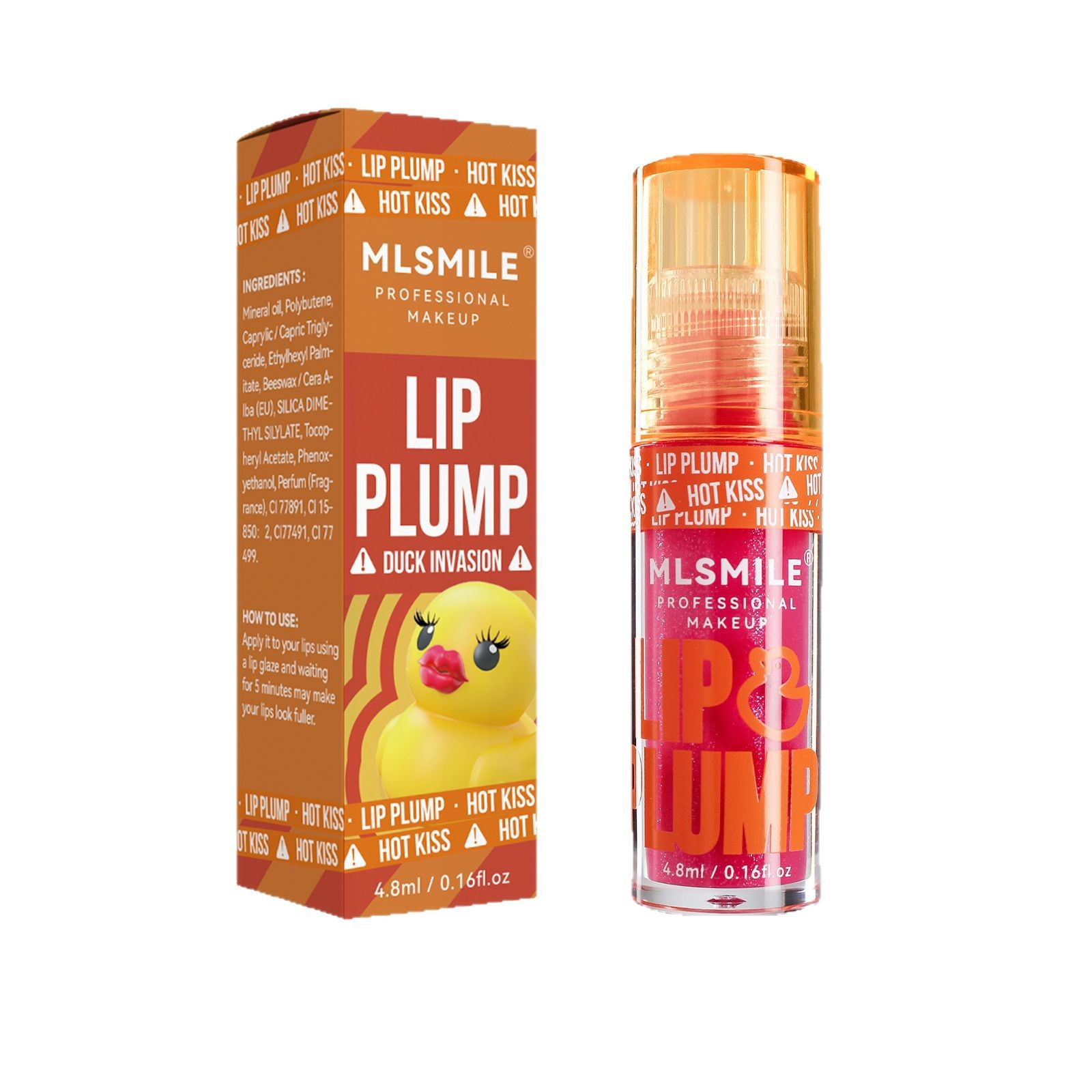 MLSMILE 6-color Duck Lip Oil Lip Gloss, Big Mouth Pouty Lip Honey Lip Glaze Item Picture