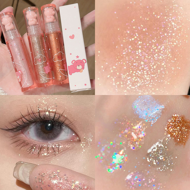 Sensory Party Dream Pearl Liquid Eyeshadow Liquid, Clear, fine, Sparkling Eye Makeup, Cool, Whitening Makeup, Cross-border wholesale Application Scenario