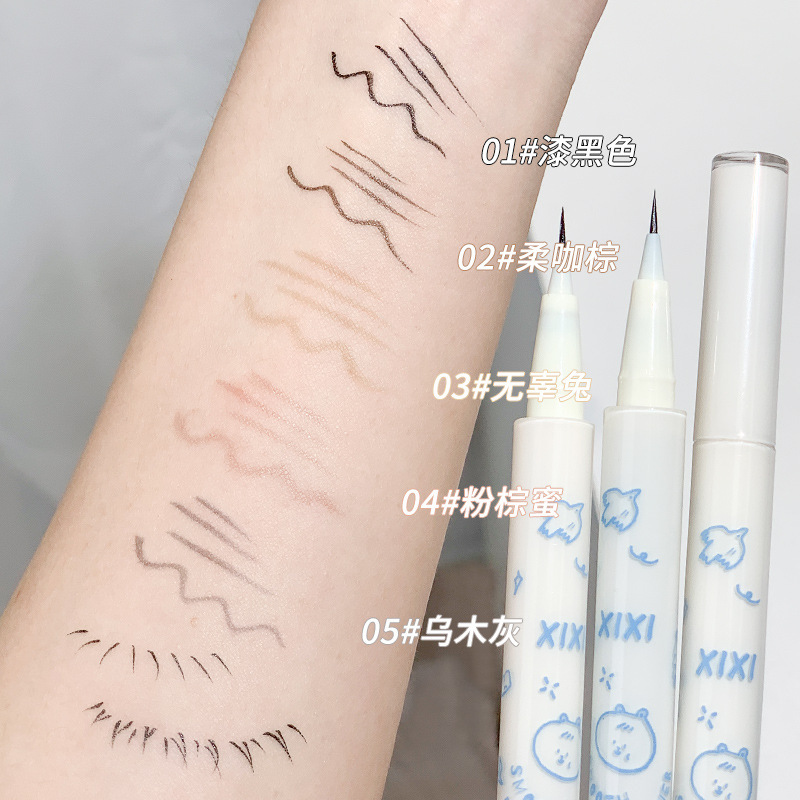 The makeup xixi cute bear soft and smooth eyeliner pen is extremely fine, waterproof, sweat-proof and does not smudge down to the eyelashes Specification drawing