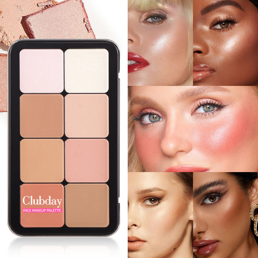 Amazon Matte Blush, Highlighter Three-dimensional contouring all-in-one set, contouring and facial makeup cross-border wholesale Specification drawing