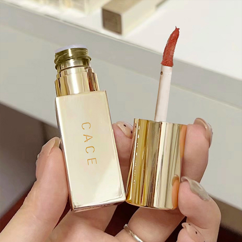 CACE Little Gold Tube Matte Lip Paste Soft, misty and smooth, low-saturation milk coffee versatile color, natural whitening makeup wholesale details Picture
