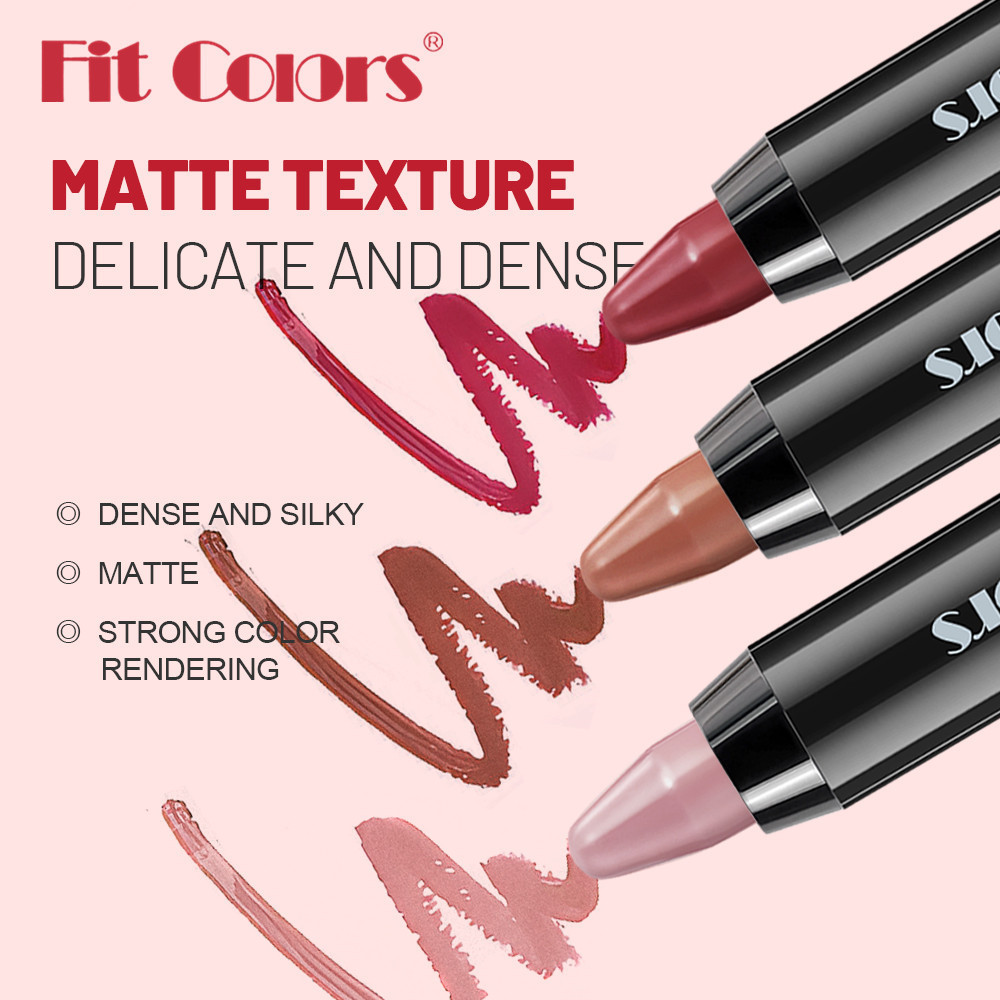 Fit Colors Velvet Lipstick Pen Matte, Easy to color, crayon Lipstick Pen 2-piece set details Picture
