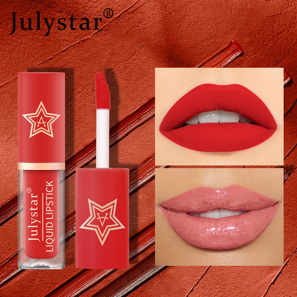 European and American matte, non-fading, non-stick cup lip gloss set, natural three-dimensional, hydrating and long-lasting lipstick set wholesale Specification drawing