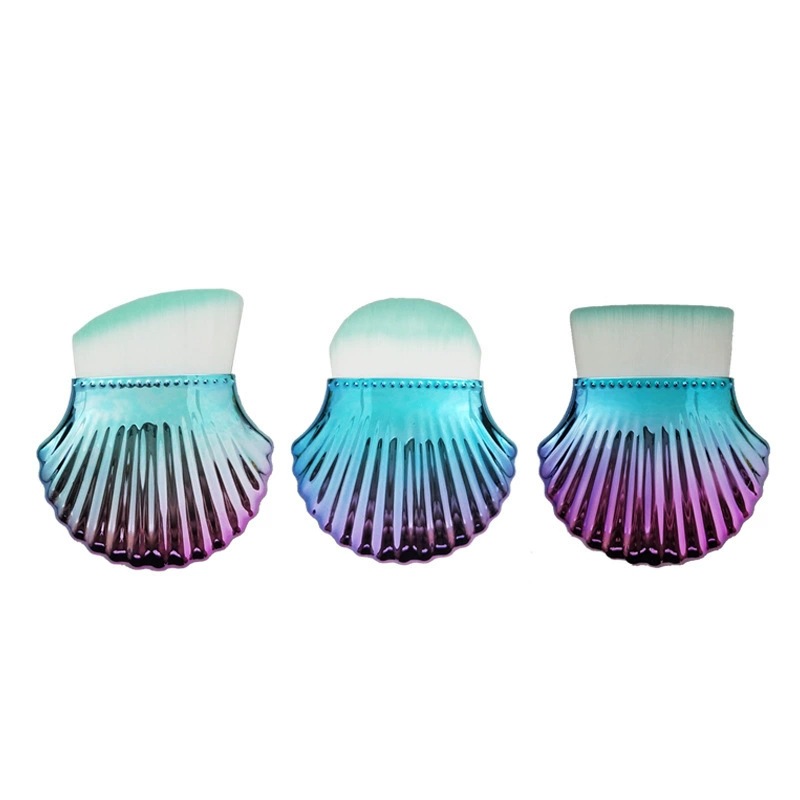 New single small shell makeup brush, colorful shell foundation brush, direct supply from professional makeup and beauty tools manufacturer Item Picture