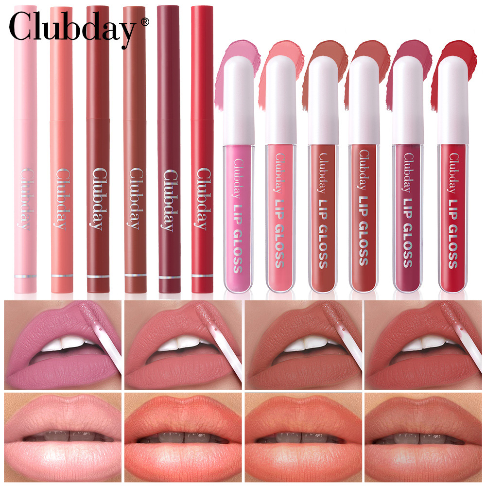 Clubday Lip Makeup 1+1 Set: Velvet Lip Gloss, Outlining Lip Pen, matte finish, long-lasting waterproof Application Scenario