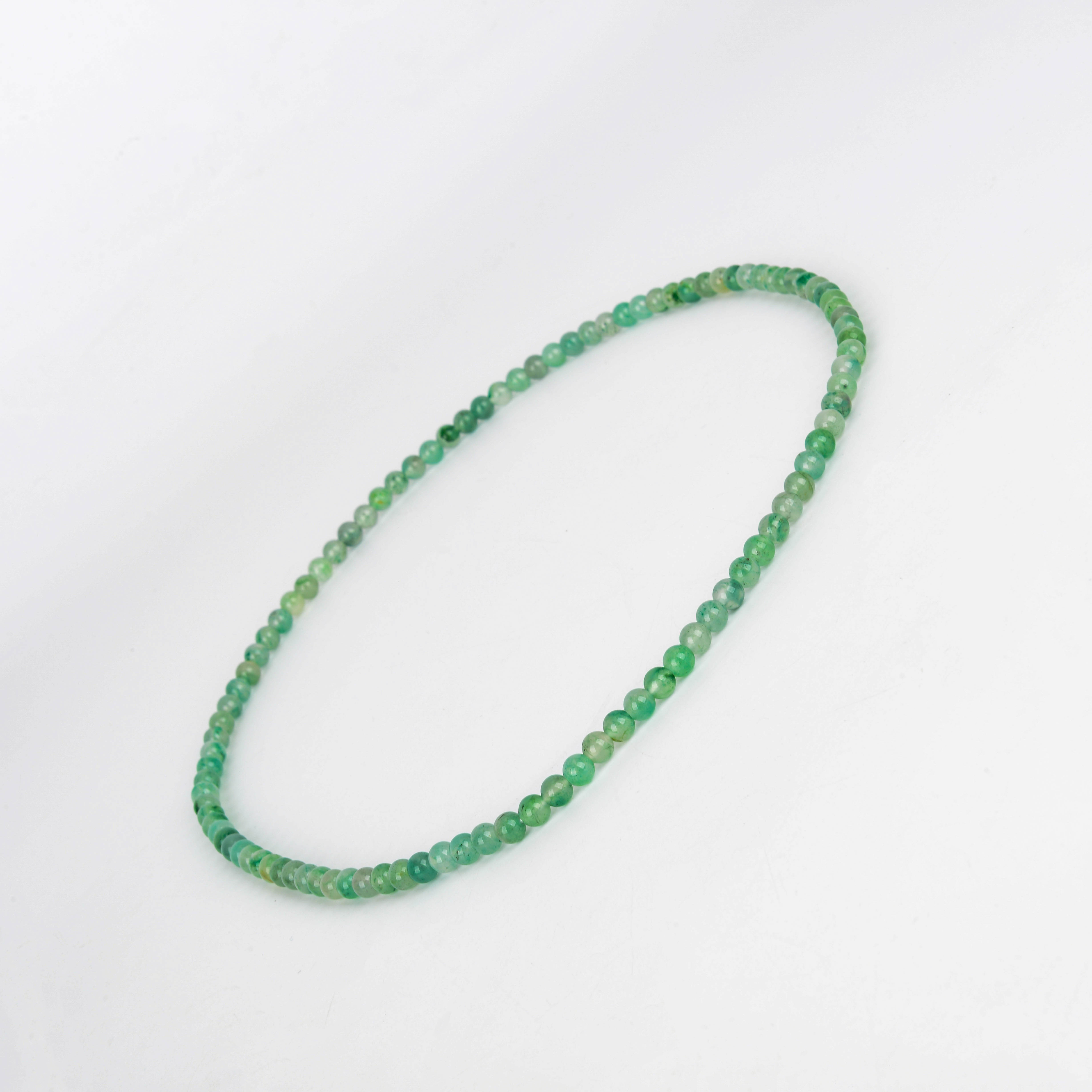 African green design bracelet, necklace, earrings, Douyin hit Mother's Day gift, niche high-end three-piece set wholesale Specification image