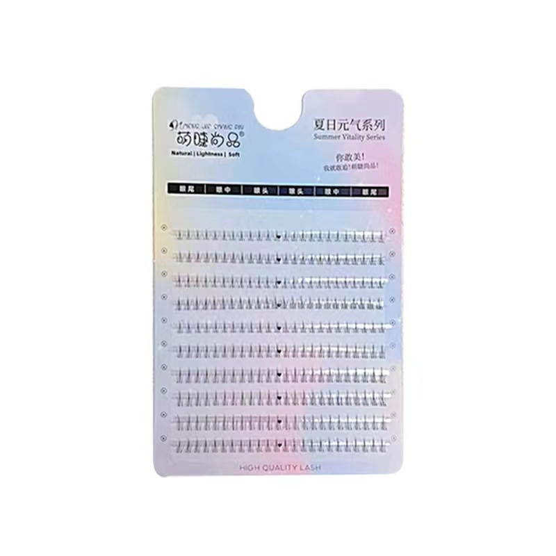 Mengjie Shangpin large-capacity transparent stem Lazy person's Little flame lower eyelash natural single cluster segmented false eyelash for beginners Item Picture