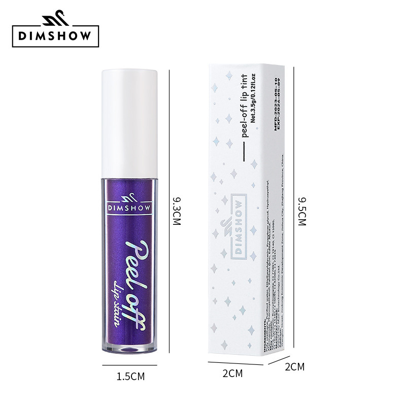 DIMSHOW Peel-off Lip Gloss Matte finish with a base color Lipstick water Peel-off Lip Dye Item Picture