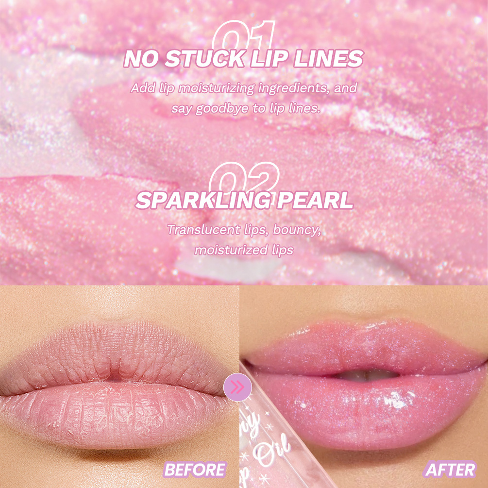 QIBEST Cross-border Color-changing Lip Oil Set: Moisturizing and nourishing, easy to color, chubby lips, Mirror Lip gloss, Lipstick and Makeup Specification drawing