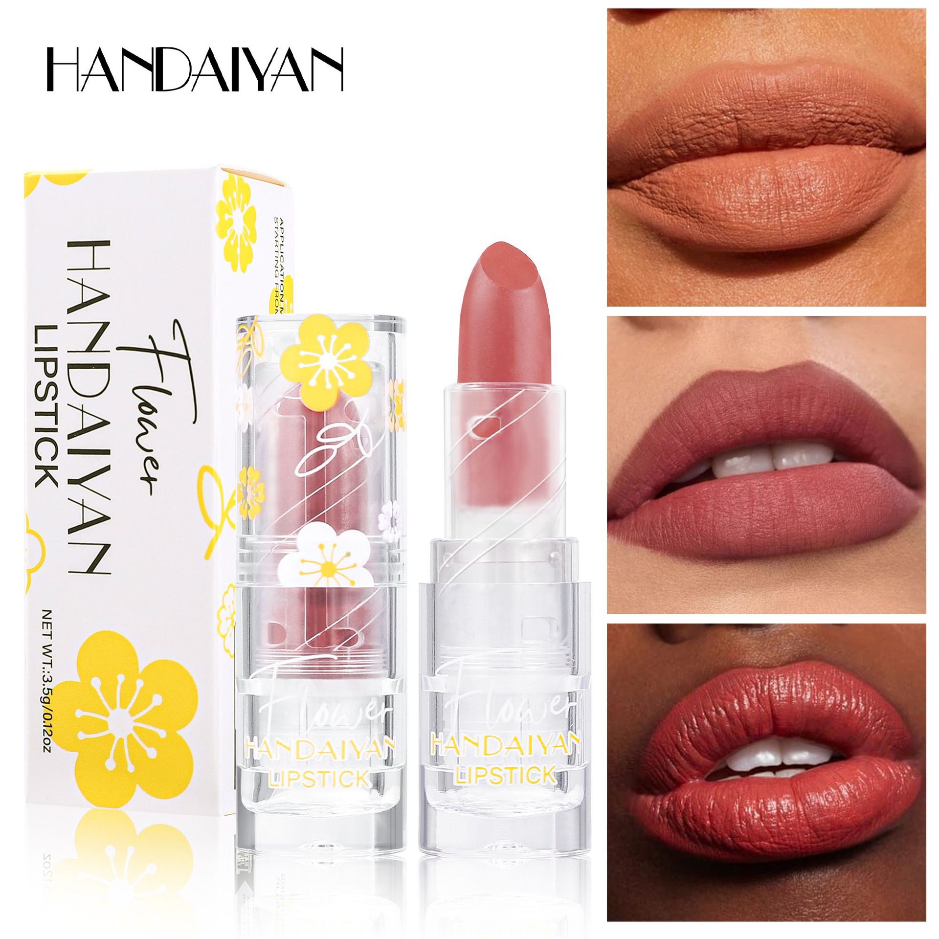 Cross-border matte velvet 12-color handaiyan lipstick Matte waterproof, non-fading, long-lasting moisturizing lipstick full figure