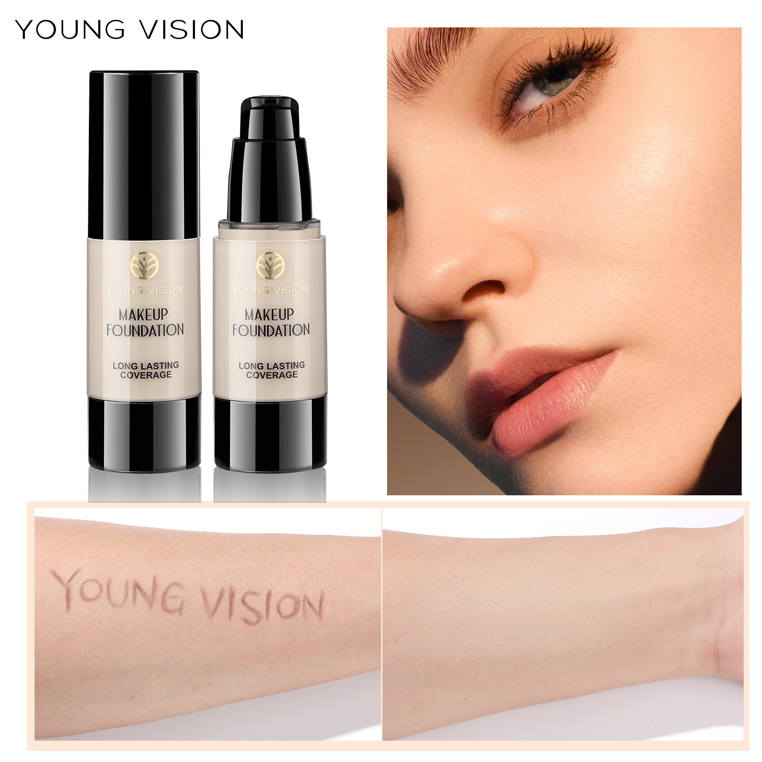 YOUNG VISION Press Foundation Matte, non-smudge, contouring and facial modifying Foundation details Picture