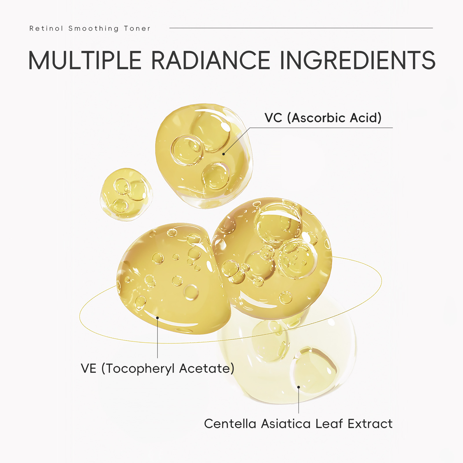 Cross-border QUIYUM Retinol Toner 100ml is a skincare product from a manufacturer that hydrates, moisturizes, nourishes and makes the skin tender and elastic Specification drawing