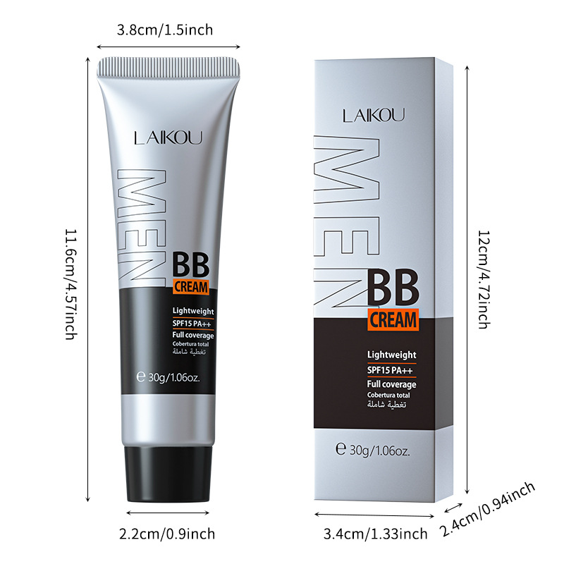 Cross-border Laicome Men's bb Cream 30g (box), multiple colors to choose from, fda cosmetics manufacturer, one-piece consignment full figure