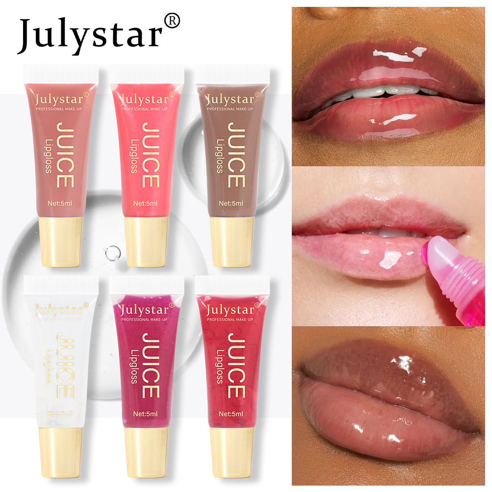Julystar Beauty Natural Mirror Lip Oil Fruit-Flavored Chubby Lip Toner Lip Gloss Application Scenario