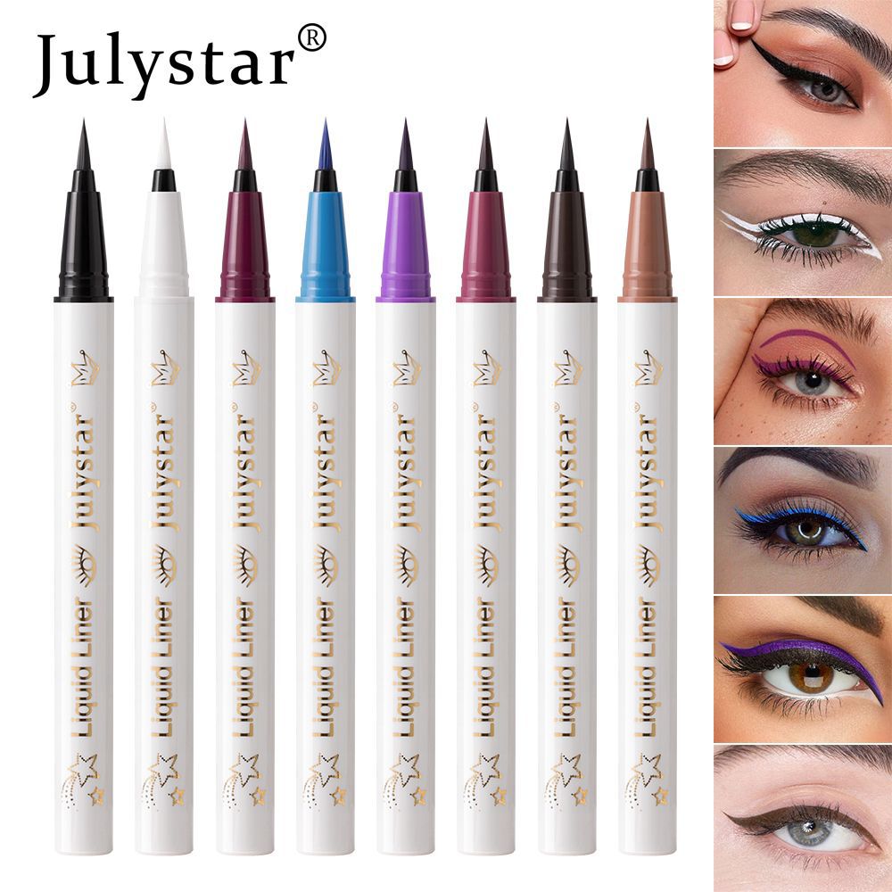 Julystar Non-smudging Long-lasting Waterproof Eyeliner Pen 6-piece set, eye makeup pen wholesale for the under-eye range Item Picture