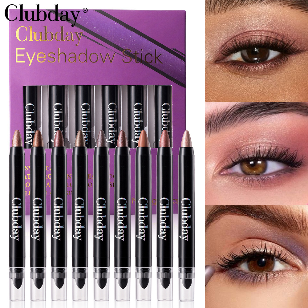 Cross-border bestseller Eye shadow stick, pearlescent eye shadow pen, high-gloss brightening, non-smudging eye makeup set Eye Shadow details Picture