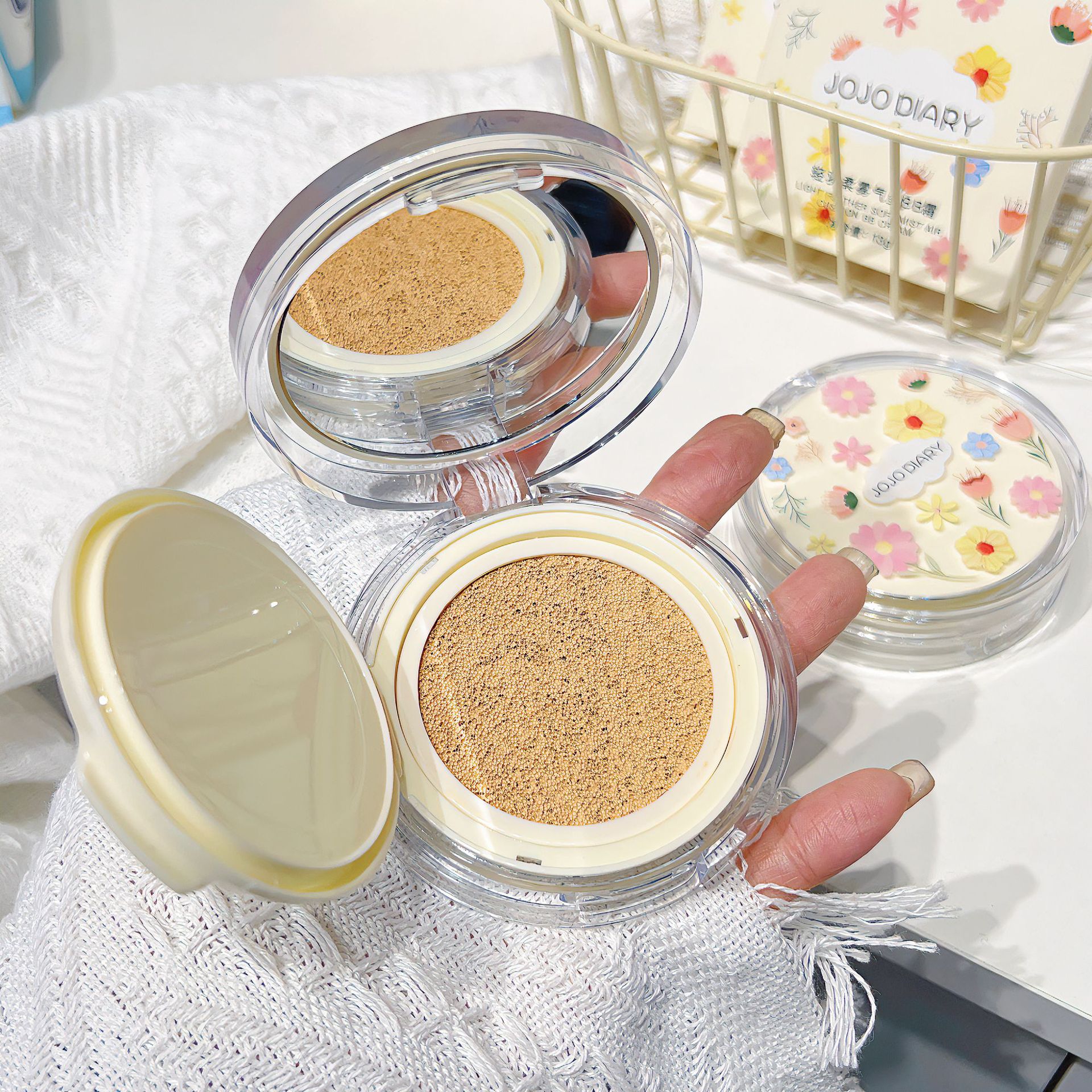 Jiujiu Diary Cushion Foundation provides long-lasting coverage, moisture retention, no smudging, no powder sticking, water and sweat resistance, and a refreshing BB cream Specification drawing