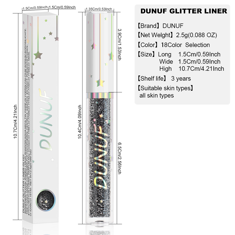 Check out DUNuf 18-color Gold Onion Powder eyeliner Liquid! Link Disclaimer - For Foreign trade only Application Scenario
