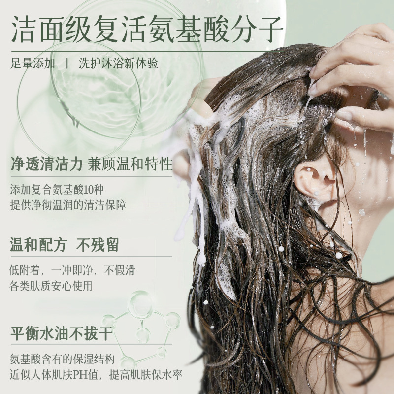 LMLTOP Amino Acid Series Shampoo for Smooth, Nourishing, Moisturizing, Oil Control, Dandruff Removal and Long-lasting Fragrance 550ml Application Scenario