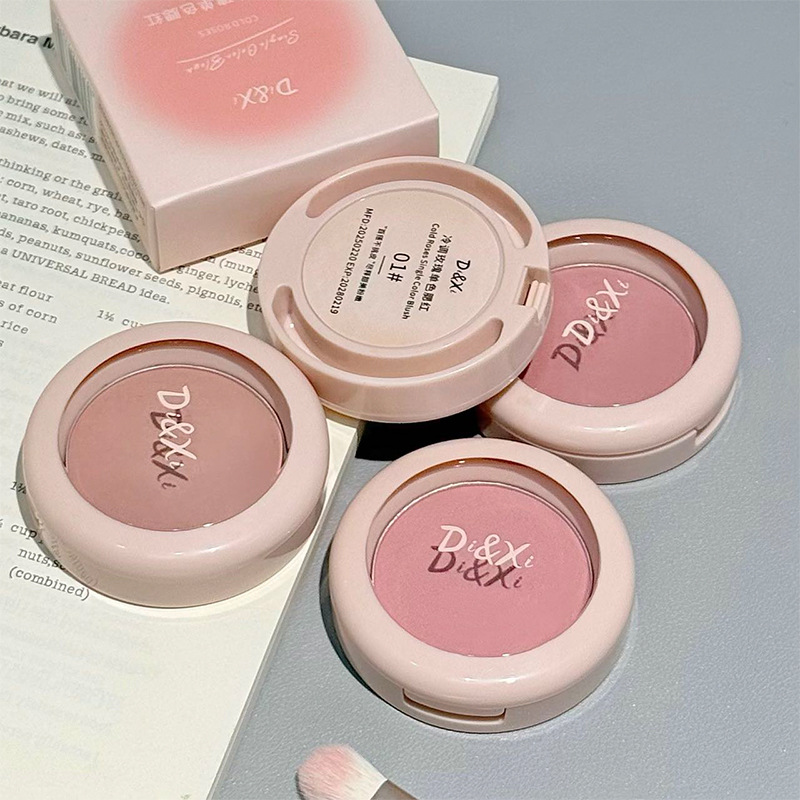 Di&Xi cold-toned rose monochrome blush for girls' summer outings: 4 colors to choose from. Fine pink texture for whitening, versatile for students full figure