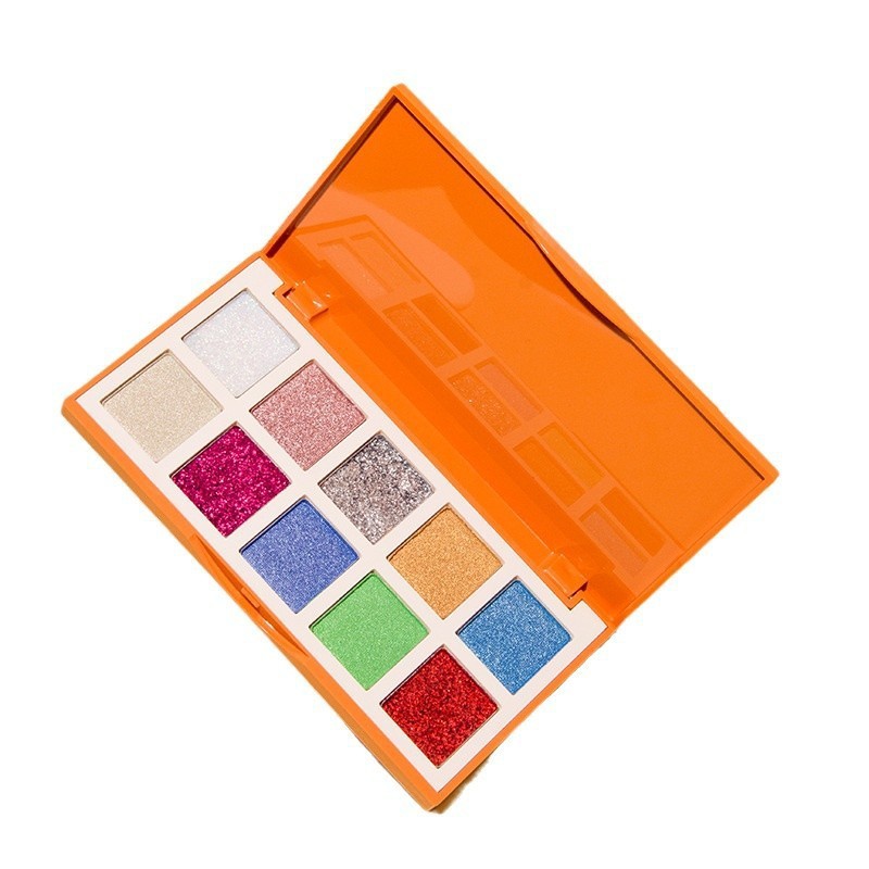 Cross-border export makeup, eyeshadow, fine glitter, stage makeup gel, colorful festival smoky eye makeup, eyeshadow palette cosmetics details Picture