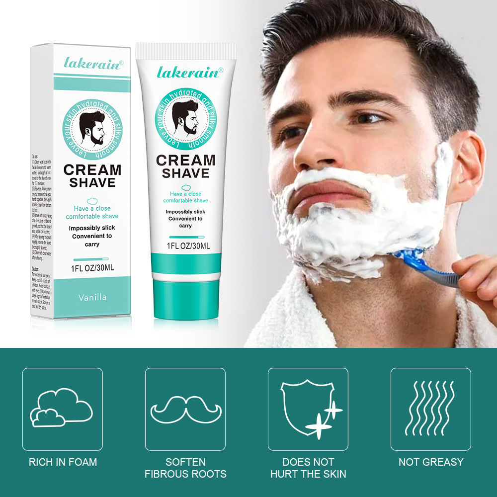 Cross-border lakerain Shaving Cream: Gentle, refreshing, Softening and silky shaving cream details Picture