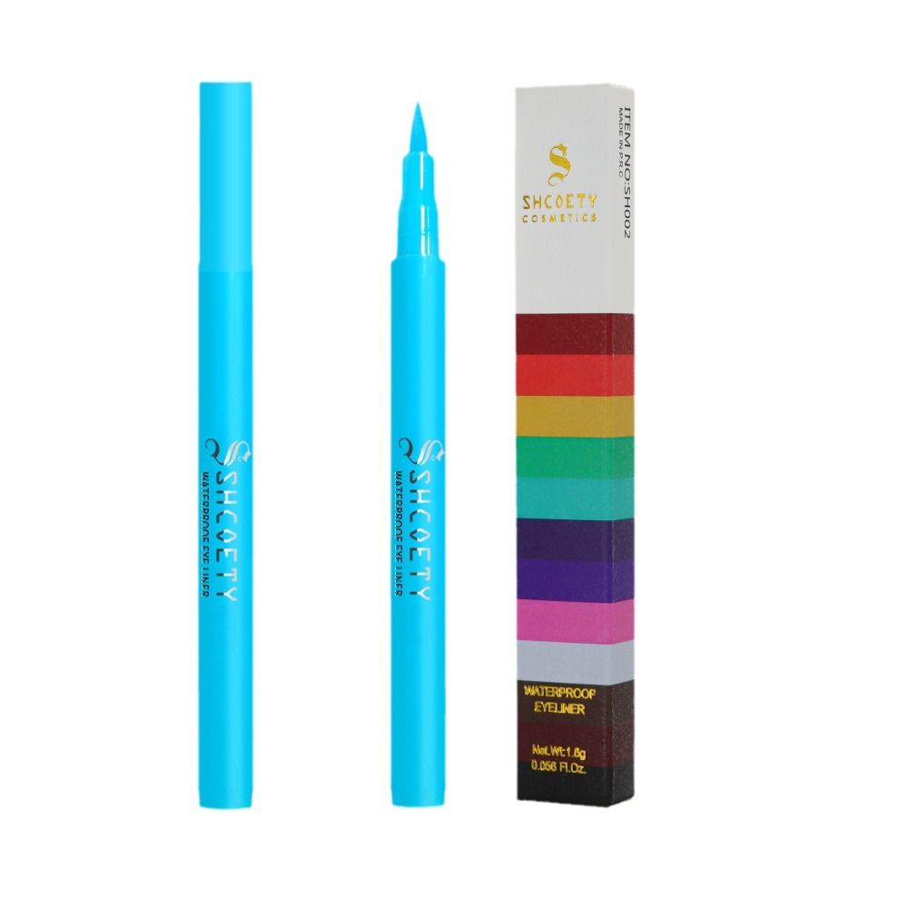 SHCOETY colored eyeliner liquid pen is not prone to smudging, with a matte finish and long-lasting water resistance. It is a cross-border makeup and painting eyeliner pen Item Picture