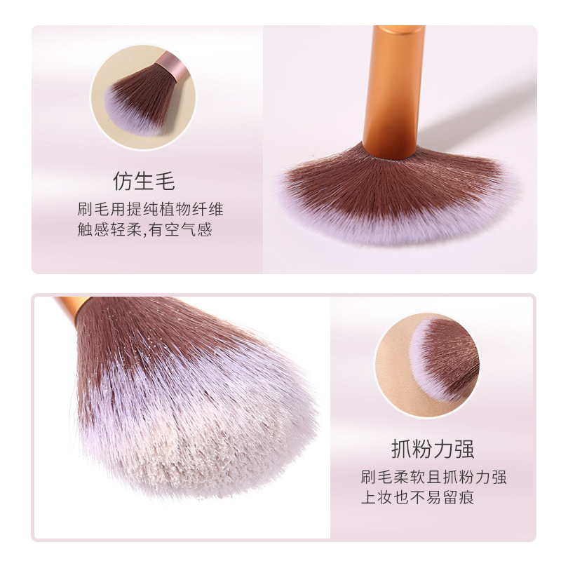 LMLTOP Makeup Brush Set of 5 pieces: Setting, loose brush, eyelash comb, Eyebrow Brush, Eyeshadow Brush TOP-035 Specification drawing