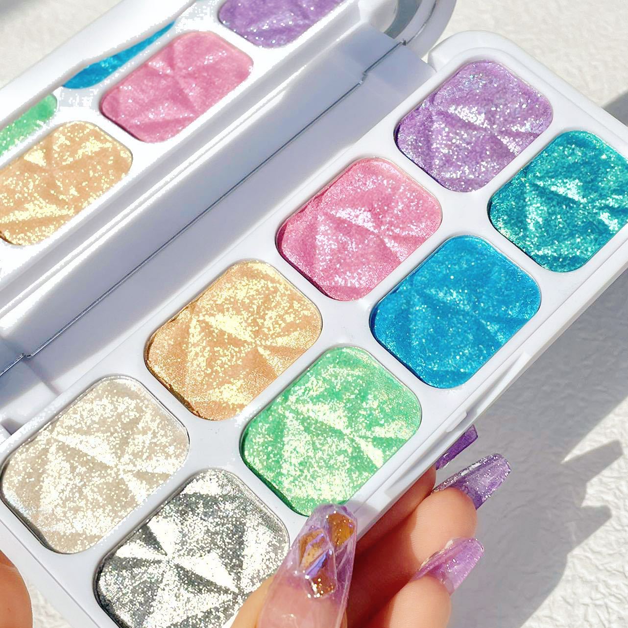 insfany Macaron Chameleon High Disc Polarized Color 8-color Cut Color Eyeshadow Douyin Xiaohongshu full figure