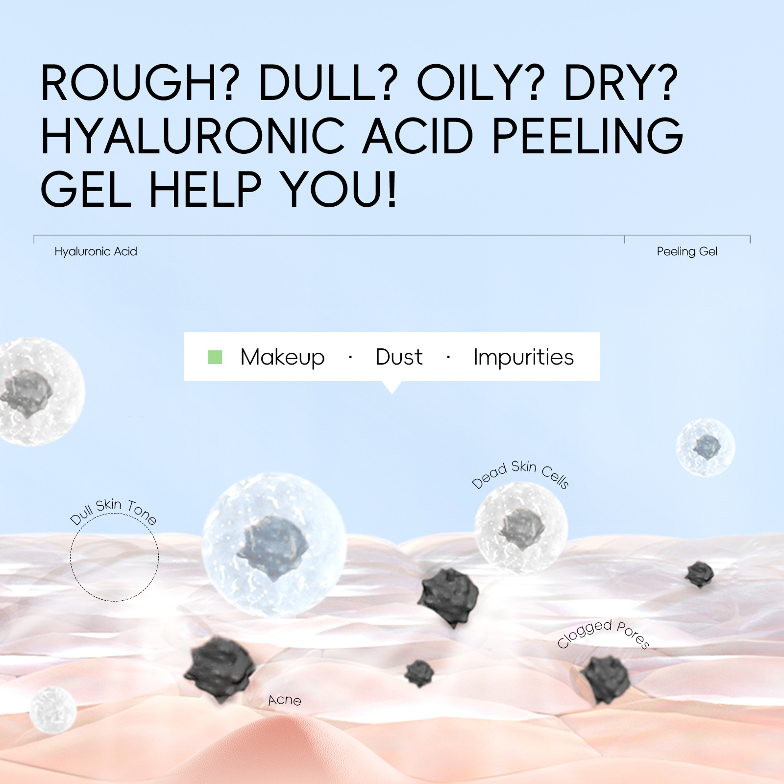Cross-border new product quiyum Hyaluronic acid Exfoliating Scrub 50g for cleansing facial skin is in stock and available for delivery from the manufacturer details Picture