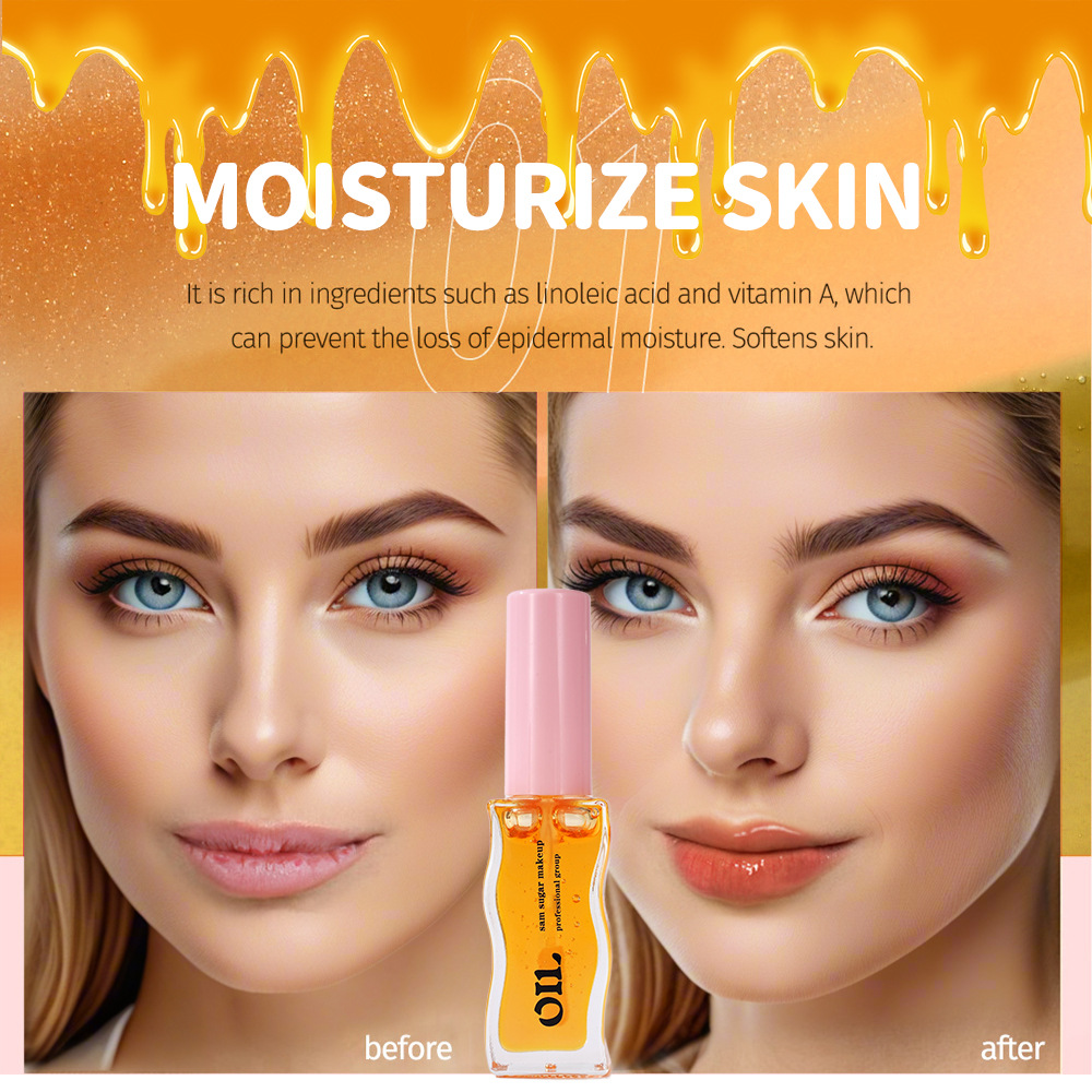 SAM SUGAR Fruit Honey Essence Lip Oil Lip Care Lotion Transparent Pearlescent Lip Gloss Specification drawing