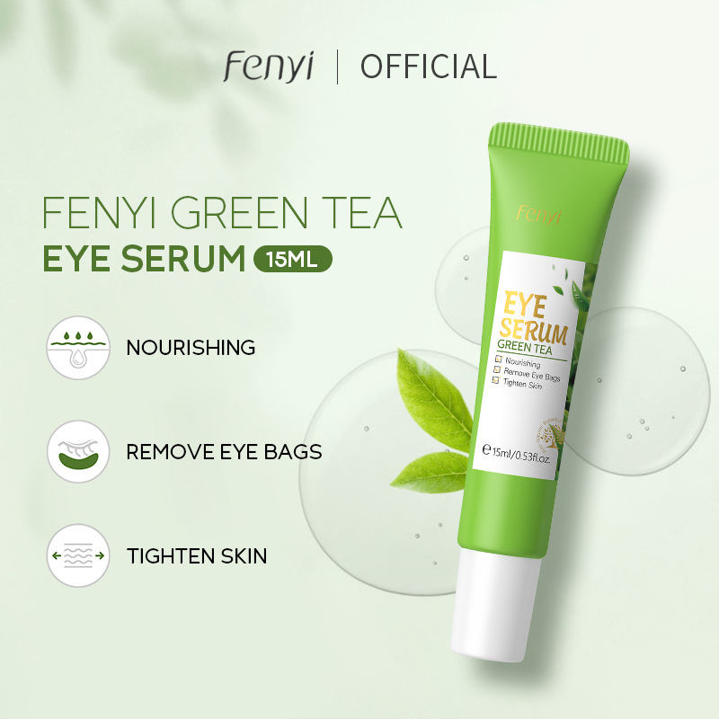 FENYI Green Tea Eye Serum 15ml Hydrates, Moisturizes, cares for and nourishes the skin around the eyes. Cross-border manufacturer full figure