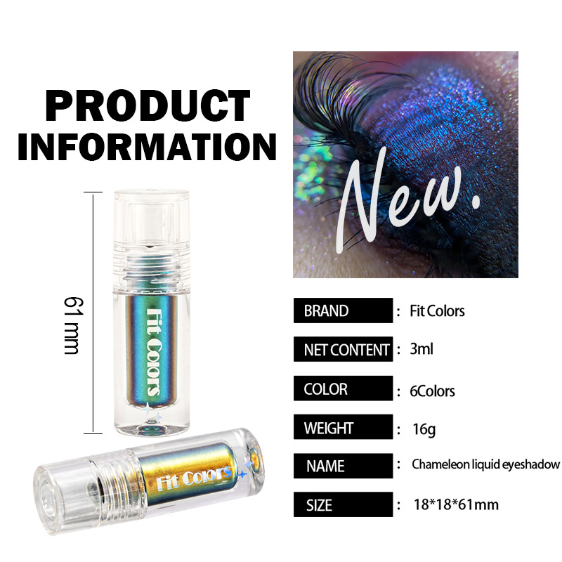 Fit Colors Optical Chameleon Eyeshadow Liquid, Light-changing high-gloss film-forming Eyeshadow Liquid Lip Gloss Item Picture
