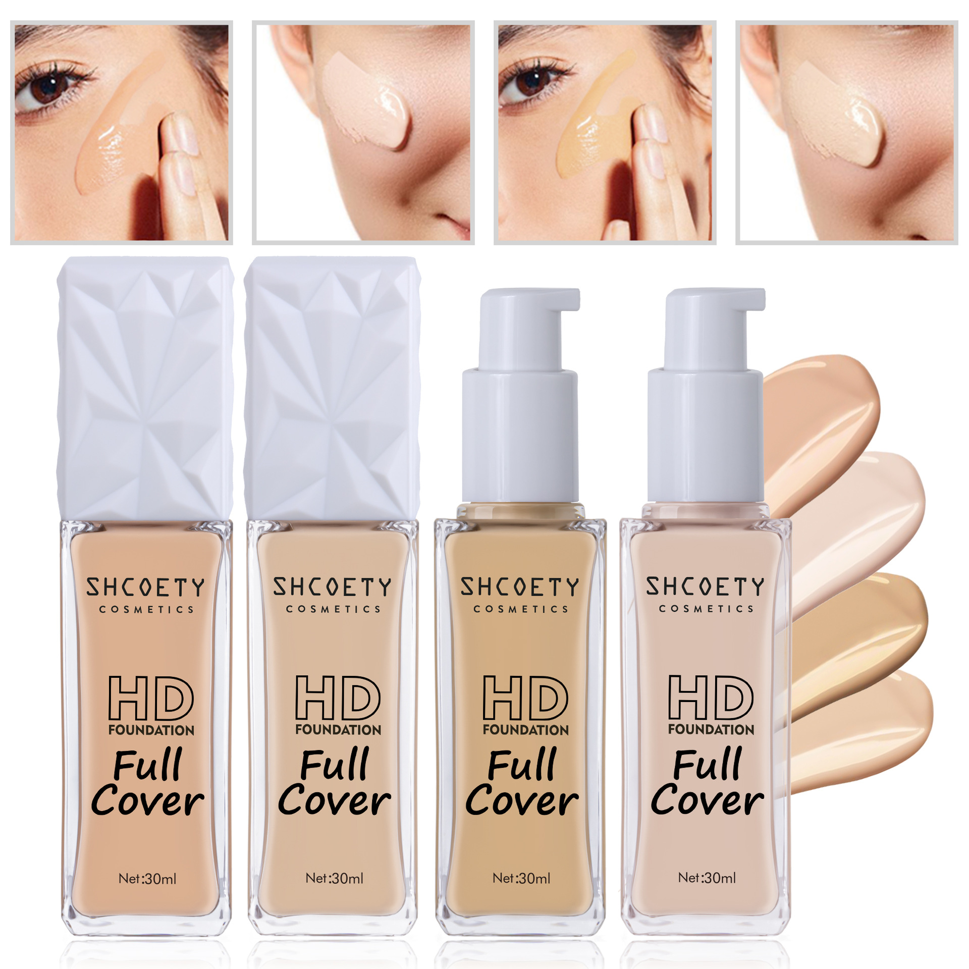 SHCOETY Moisturizing Concealer Oil-Control Foundation is easy to apply and does not fade, providing a long-lasting, clear and transparent nude makeup look. BB Cream is available for cross-border use full figure