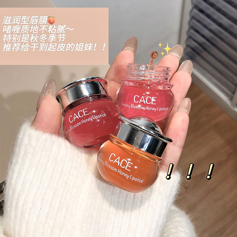 CACE Cherry Blossom Honey Lipstick Moisturizes and nourishes dry lips, repairs cracks, and makes lips rosy and plump. One-piece consignment wholesale details Picture
