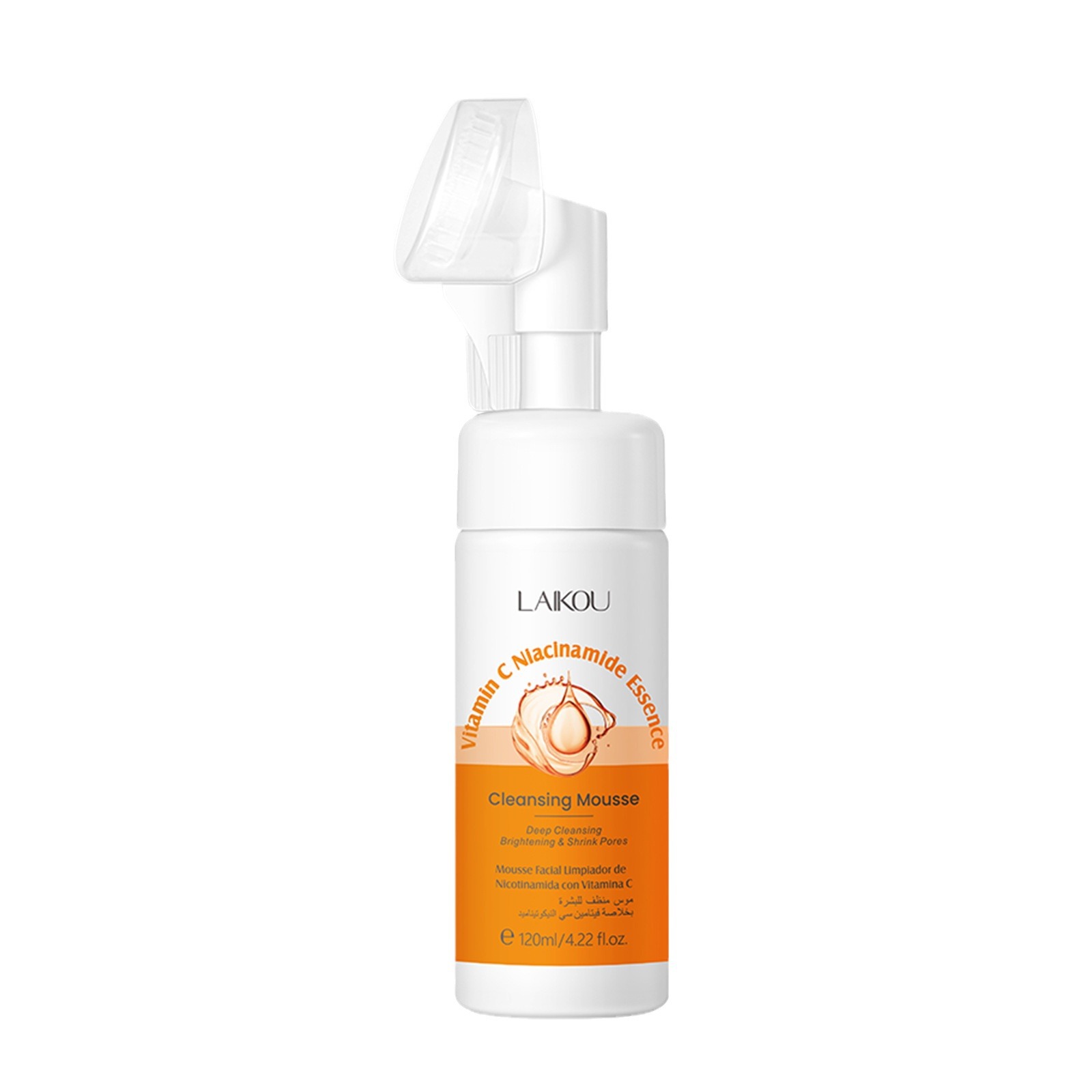 LAIKOU Vitamin C Cleansing Mousse 120ml New Packaging Facial Care Cleanser to clean pores Item Picture