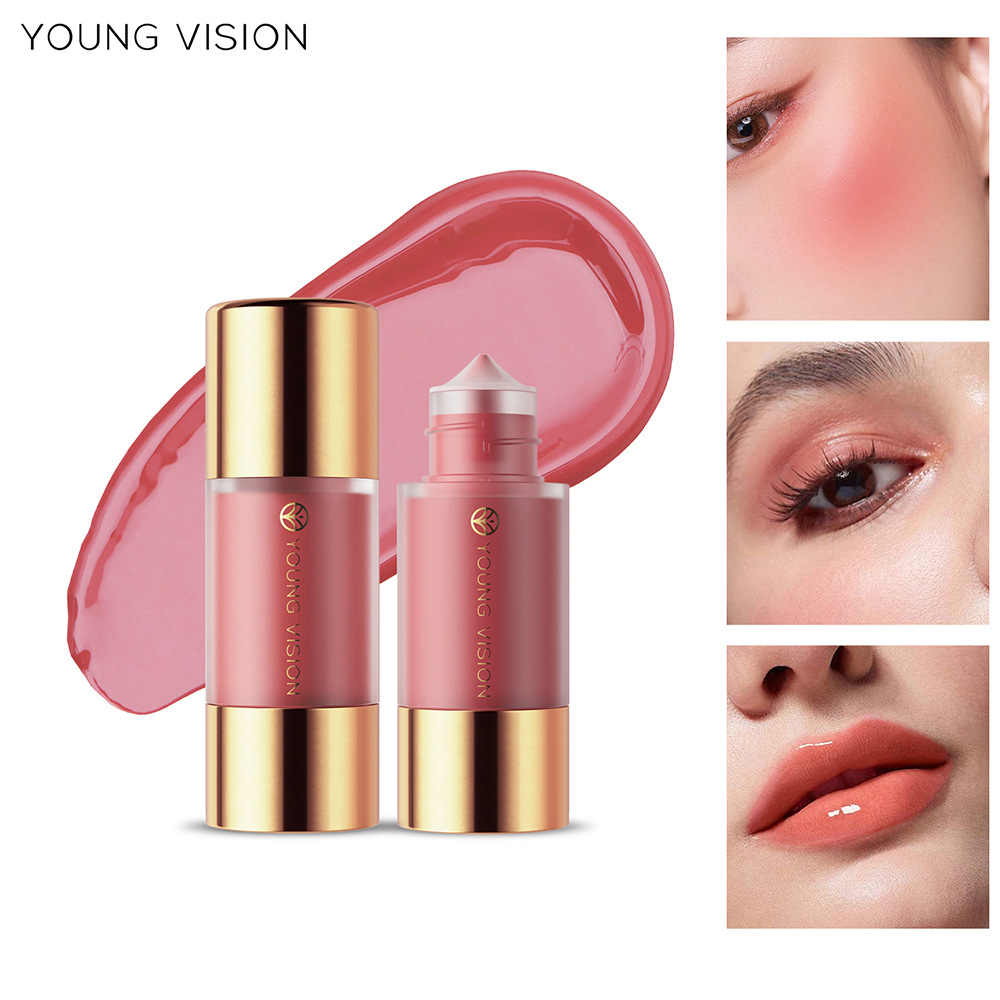 YOUNG VISION 7-color dropper liquid blush smooth and naturally brightens blush. Press the blush at the bottom full figure