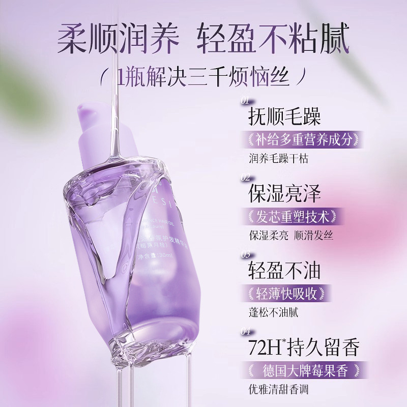 JLS Essence Fruit Oil Revitalizing Fragrance Hair Care Essence Oil Softening and Improving Frizz Hair Care Essential Oil JLS222 details Picture