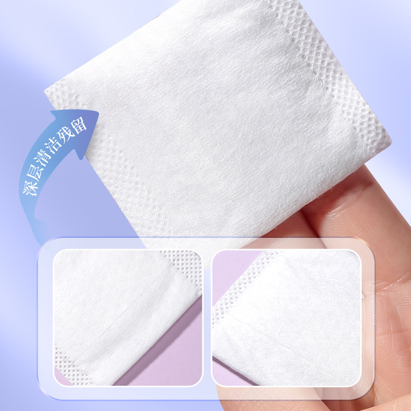 LMLTOP Cross-border Exclusive hand-held makeup pads, 100-piece set, skin-friendly wet compress makeup remover pads SY455 details Picture