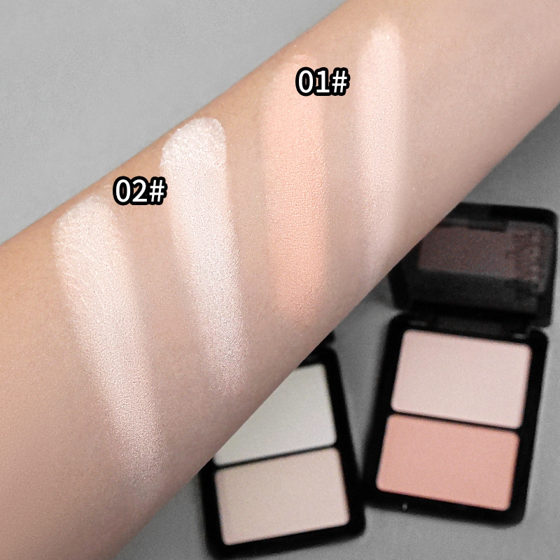 MGL Matte Dual High Disc Dry and Wet dual-purpose Natural three-dimensional Setting Makeup Brightening Under-eye Blush Nose Shadow One-piece Set Application Scenario