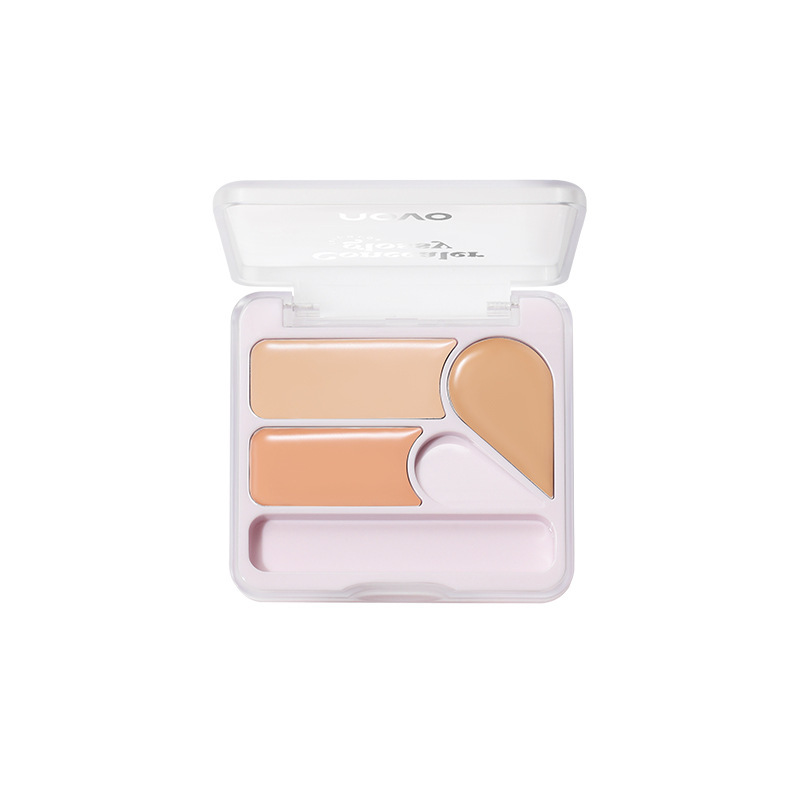 NOVO Moisturizing and Purifying Three-color Concealer covers tattoos, facial spots, acne marks, dark circles, is waterproof and not easy to smudge Item Picture