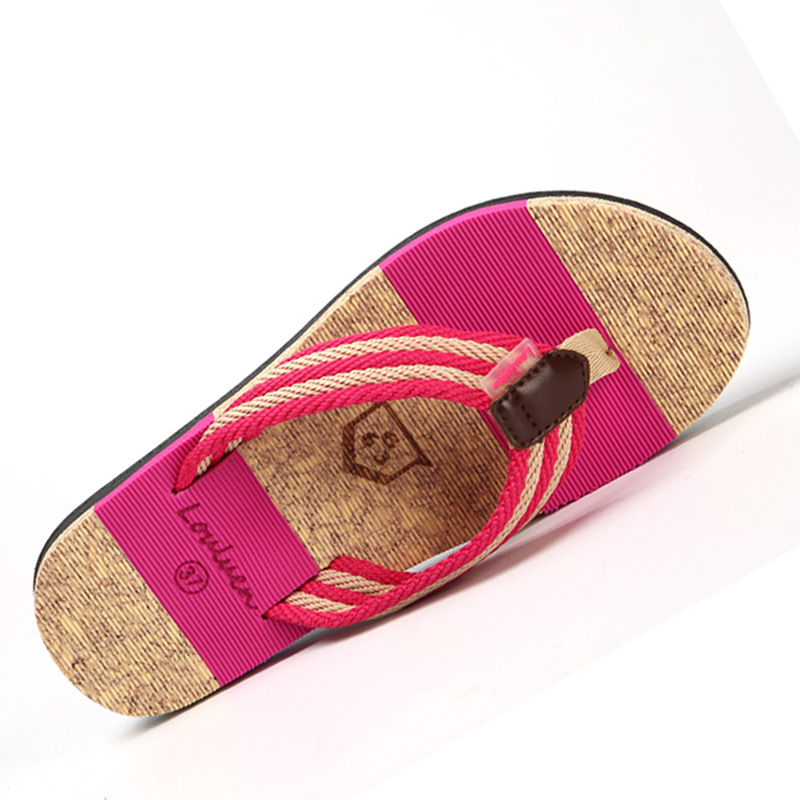 Cross-border new couple beach flip-flops, women's fashion Korean-style trendy casual flip-flops, flat flip-flops Item Picture