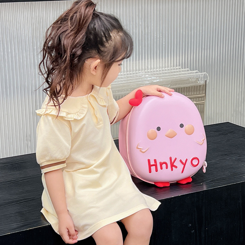 New eggshell bag children's backpack 202 Cartoon chick kindergarten schoolbag for 3-5 years old water-resistant and cute backpack Specification drawing
