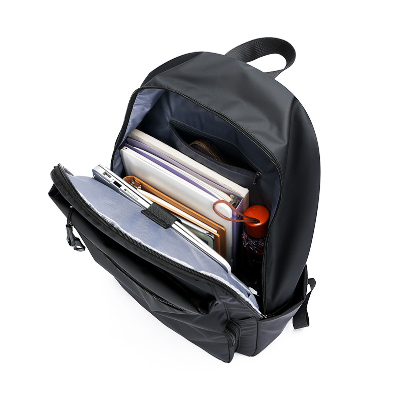 New men's business commuting fashion backpack for high school and college students, casual large-capacity computer bag, travel backpack Item Picture