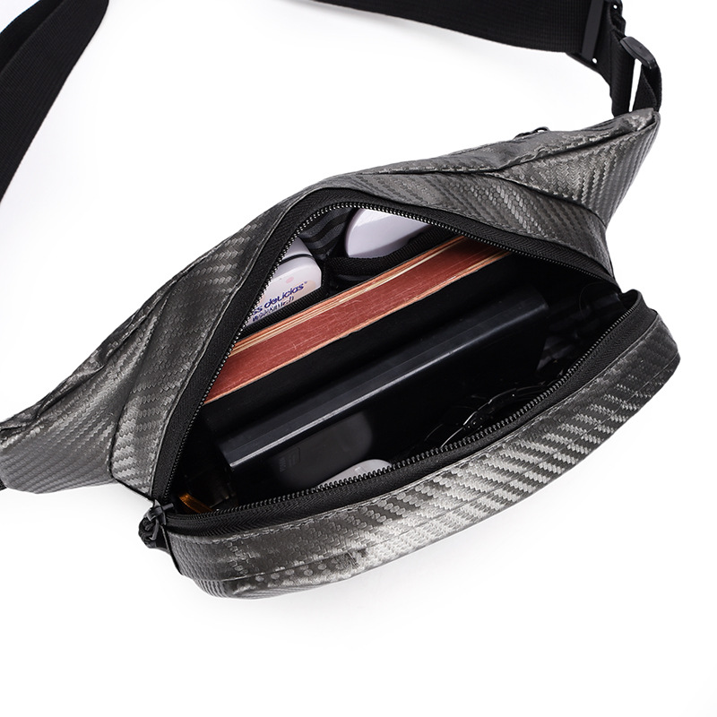 Men's chest bag, waist bag, hard shell, single-shoulder chest bag, water-repellent crossbody chest bag, commuting small backpack Specification drawing