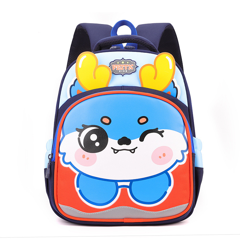 New trendy patterned kindergarten small and middle class children's schoolbag for boys and girls aged 4-6, casual and lightweight backpack Item Picture