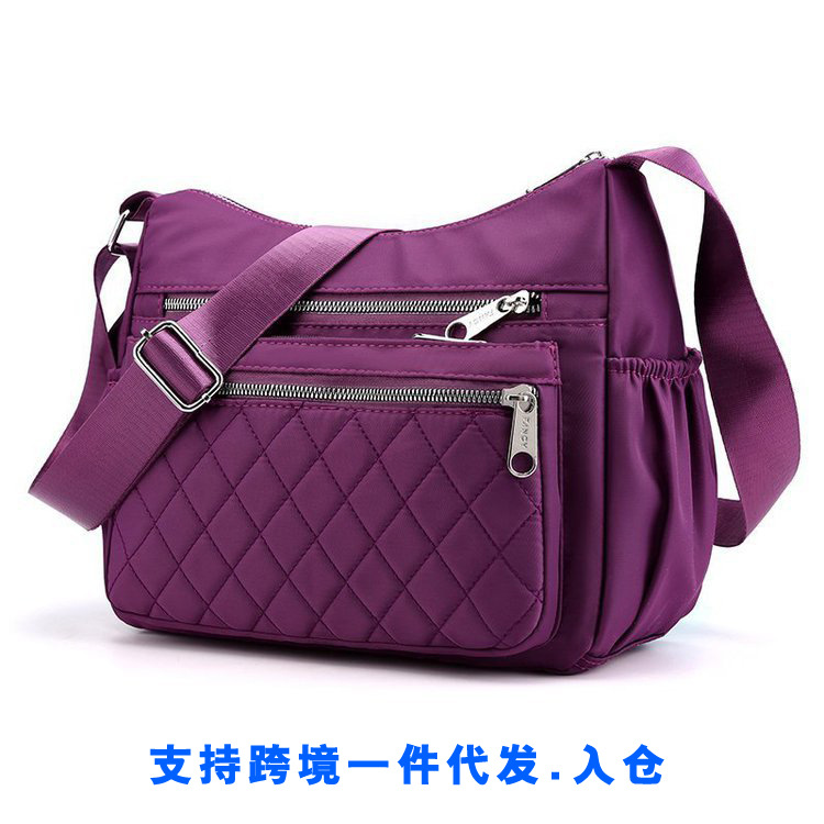 New casual single-shoulder crossbody bag, Oxford fabric bag, simple and fashionable European and American women's bag, cross-border one-piece delivery worldwide details Picture