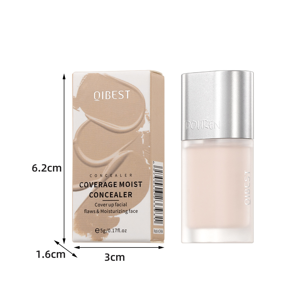 QIBEST Natural Concealer is hydrating, light, waterproof and long-lasting. It covers and brightens dark circles, acne marks and tear troughs Item Picture
