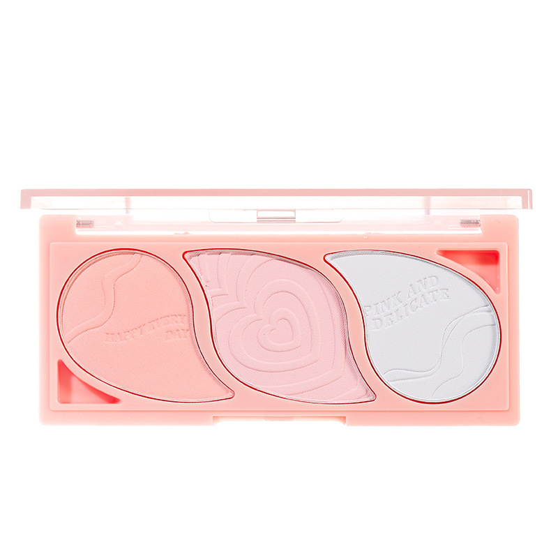 Makeup xixi Three-color blush Palette, Contouring palette, Highlighter one-piece natural three-dimensional Highlighter brightening Nose shadow Contouring powder Item Picture