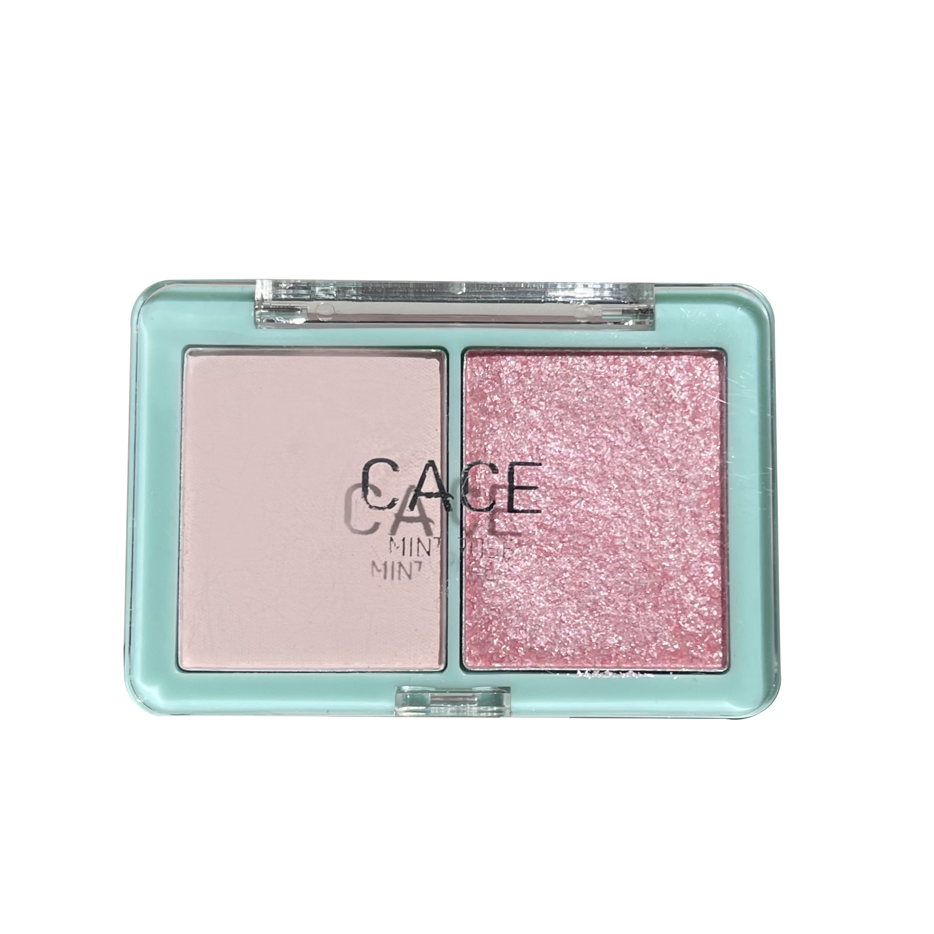 The new mint and rose dual-color high-gloss powder is a best-selling product in Southeast Asia's foreign trade. It is a two-tone beauty product available in three colors with a slight flash Item Picture